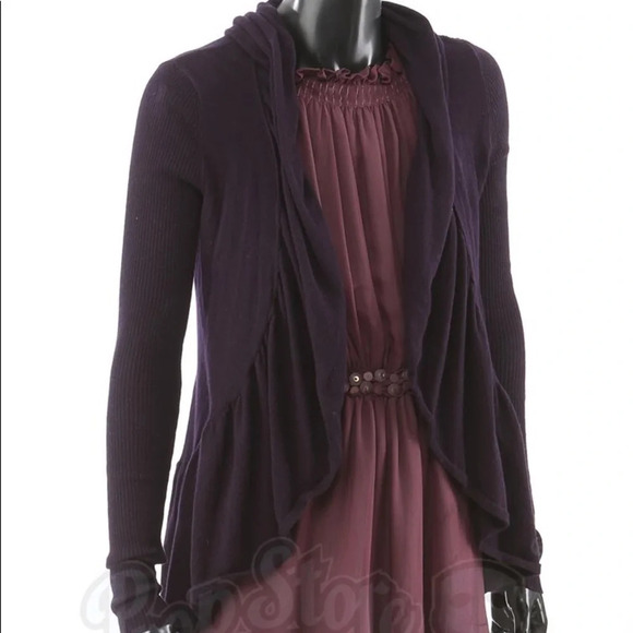 ASO Alice Cullen Twilight Anthropologie hiking ruffles cardigan - Picture 2 of 5